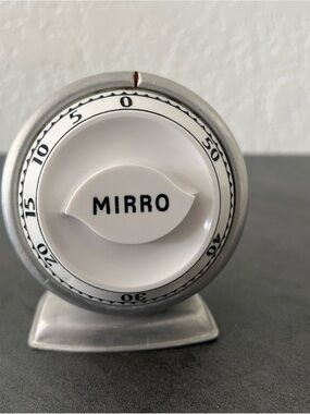 VTG Mirro Kitchen Timer Aluminum Retro Working 60 Minute 1950s 1960s MCM